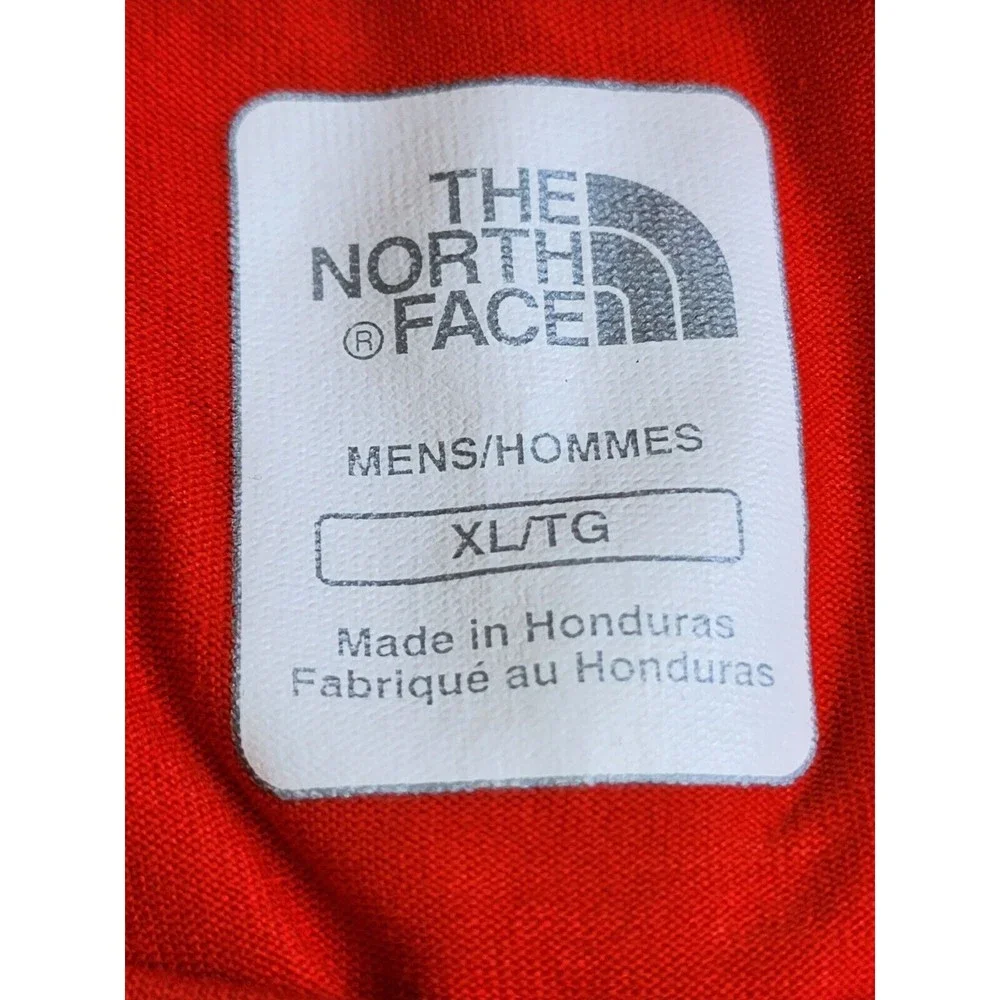 The North Face Poly Long Sleeve Shirt Red/Orange XL Athletic Workout Sports